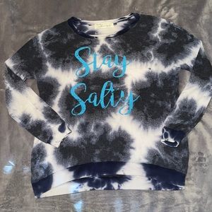 Vintage Havana Stay Salty Tie Dye Sweatshirt
